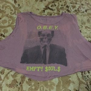 Cropped Obey Tank